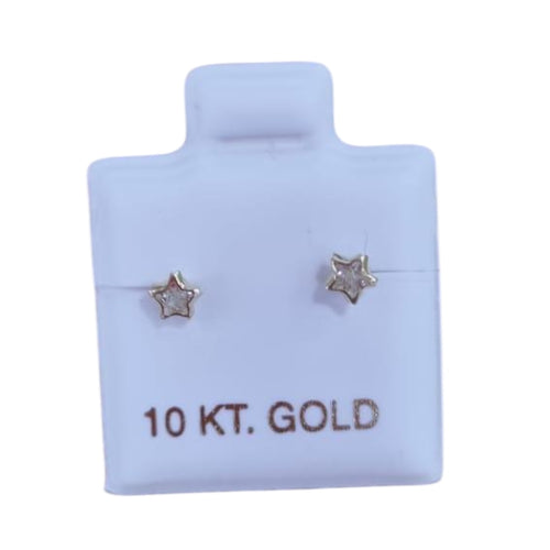 Broquel Mini Bisel Estrella Con Cz ENTRE JOYAS