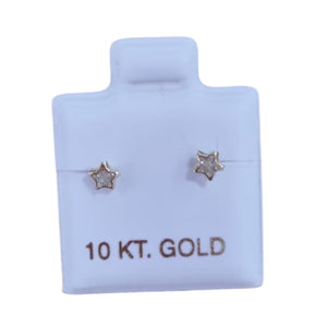 Broquel Mini Bisel Estrella Con Cz ENTRE JOYAS