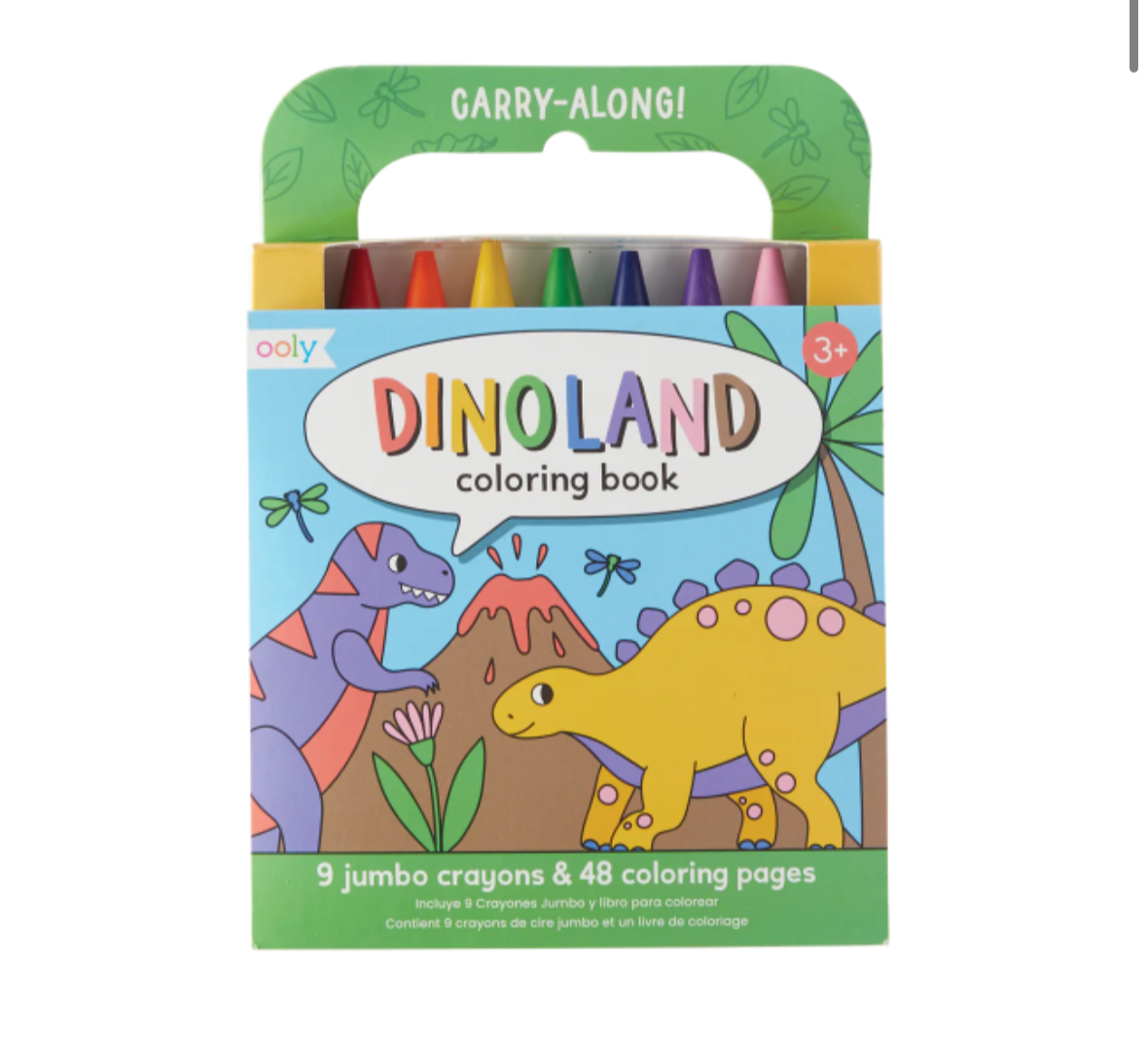 Set llevalo contigo libro para colorear dino con crayolas