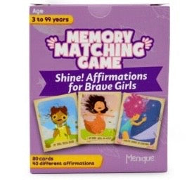 Memory matching game Shine, affirmations for brave girls