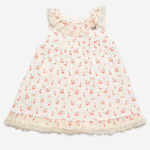 Vestido Enterizo Tela Patitos Coral