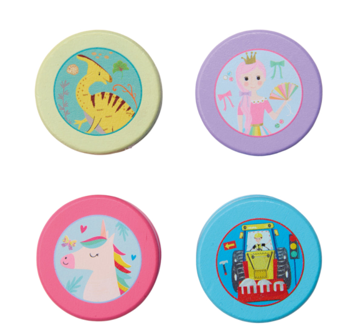 Yoyos de madera - 4 diseños
