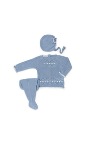 Conjunto 3.P Rombos Bodoques Cielo Blanco ALINA