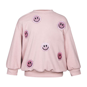Sudadera caritas felices rosas PINK TALES