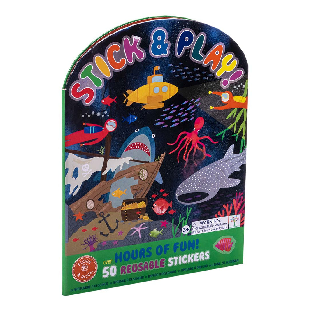Libreta de Calcomanías Reutilizables Stick & Play, Bajo el Mar TOC-TOC