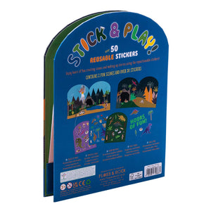 Libreta de Calcomanías Reutilizables Stick & Play, Dinosaurios TOC-TOC