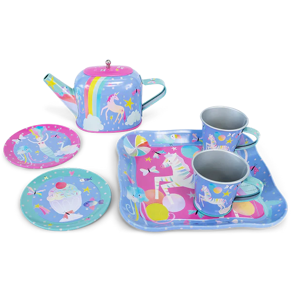 Juego de té de hojalata de 7 piezas - Fantasía JUG