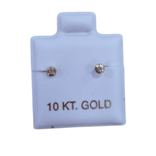 Broquel Mini Bisel Diamantado Con Cz ENTRE JOYAS