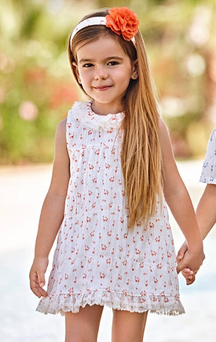 Vestido Enterizo Tela Patitos Coral