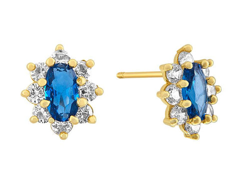 Broquel Rubi Oval Con Circonias ENTRE JOYAS