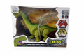 Dinosaurio verde con luz
