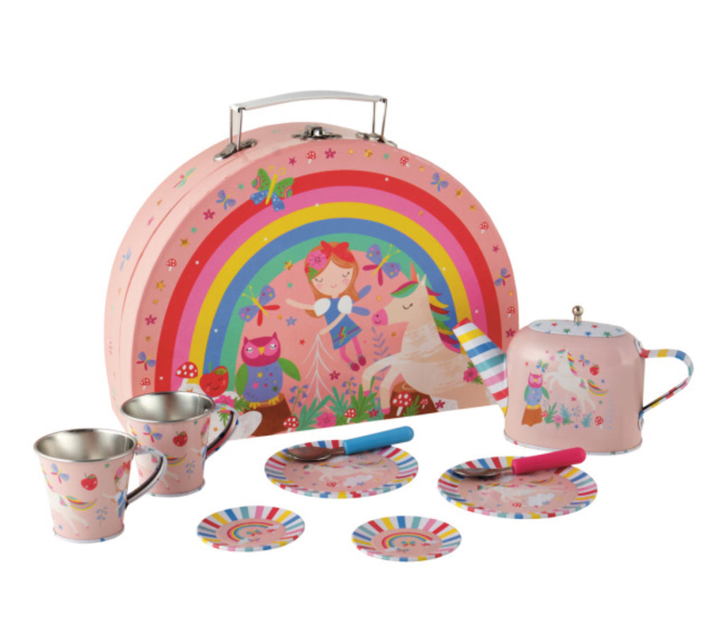 Juego De Té Hadas y Arcoiris