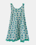 Vestido Lycra tortugas azules