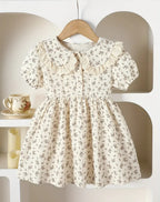 Vestido beige con flores