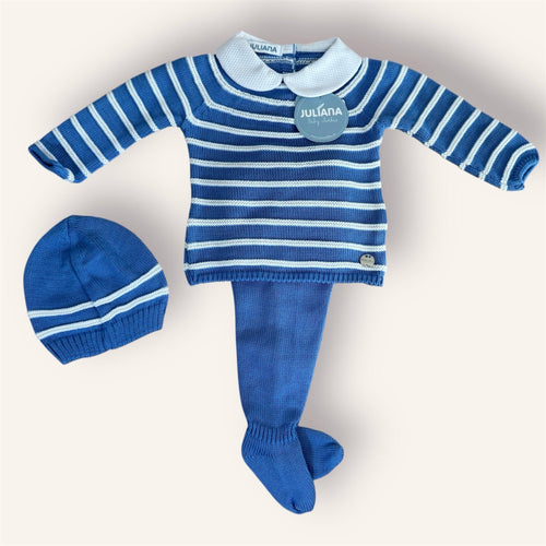 Conj. Rayado Cuello Azul Niza