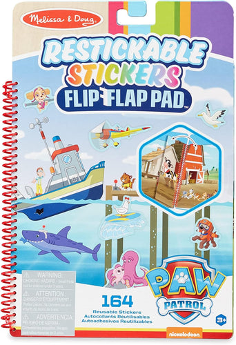 Paw Patrol Bloc Flip-Flap de Pegatinas Reutilizables PORFYDYA