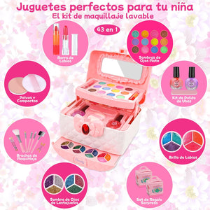 Bebeay Maquillaje para Niñas, 43pcs PORFYDYA