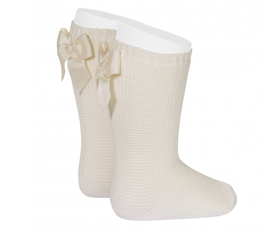 Calcetines altos p.bobo con lazo LINO