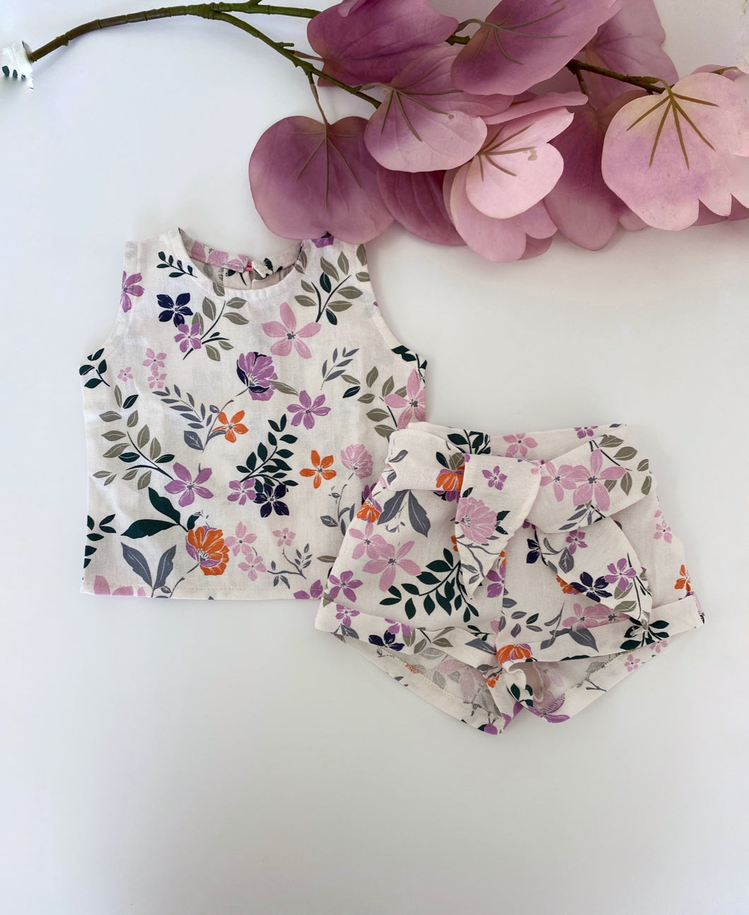 Look Pink Flower Linen MAAKI