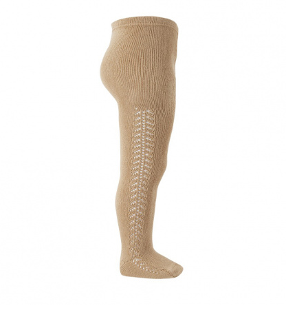 Leotardos cálidos calado lateral MOSTAZA