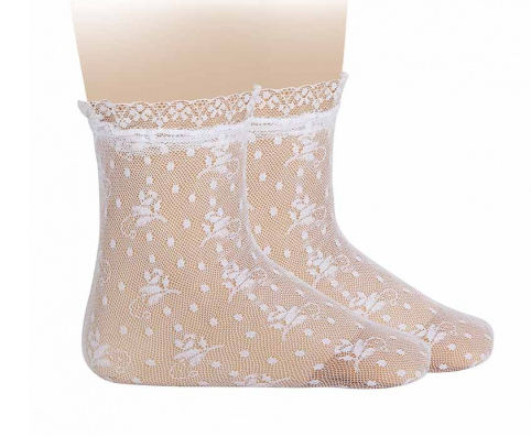 Souquet ceremonia blonda con puntilla BLANCO