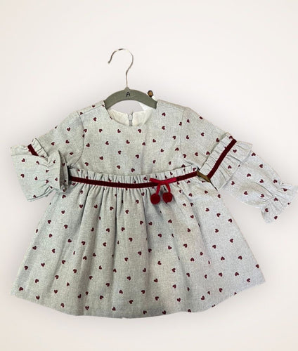 Vestido Gris Corazon