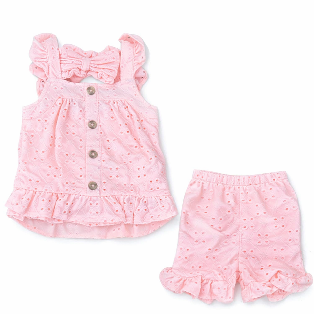 Set short Rosa con diadema