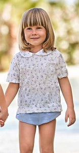 Conjunto Camisa Niño Patitos Cielo