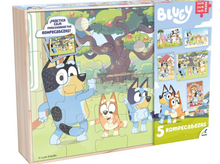 Cargar imagen en el visor de la galería, Rompecabezas 5 En 1 Bluey Caja De Madera