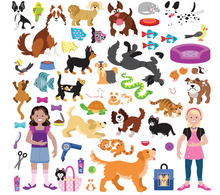 Cargar imagen en el visor de la galería, Libro de actividades &quot;lugar de mascotas&quot; con adhesivos acolchados PORFYDYA