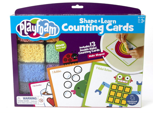 Playfoam Shape & Learn Counting Set, Flash Card Set PORFYDYA