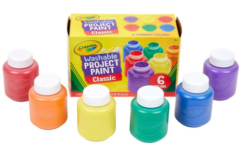 Crayola - Pintura lavable para niños, 6 por paquete PORFYDYA