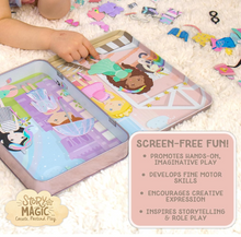 Cargar imagen en el visor de la galería, Story Magic Dress-Up Dolls Travel Playset PORFYDYA