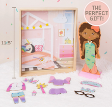Cargar imagen en el visor de la galería, Story Magic Wooden Dress-Up Doll PORFYDYA