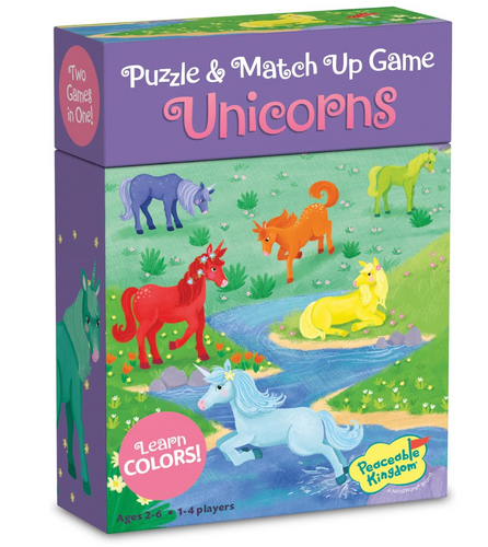 Juego de rompecabezas y emparejamiento de unicornio PORFYDYA