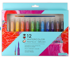 Acuarelas Pastel textura Cremosa + Pincel iHeartArt 12 Pzas TOC TOC