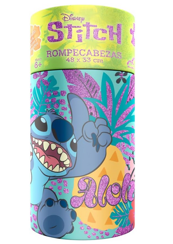 Rompecabezas Infantil Stitch 60 Piezas, Cilindro PORFYDYA