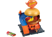Cargar imagen en el visor de la galería, Hot Wheels City, Tienda de Hamburguesas PORFYDYA