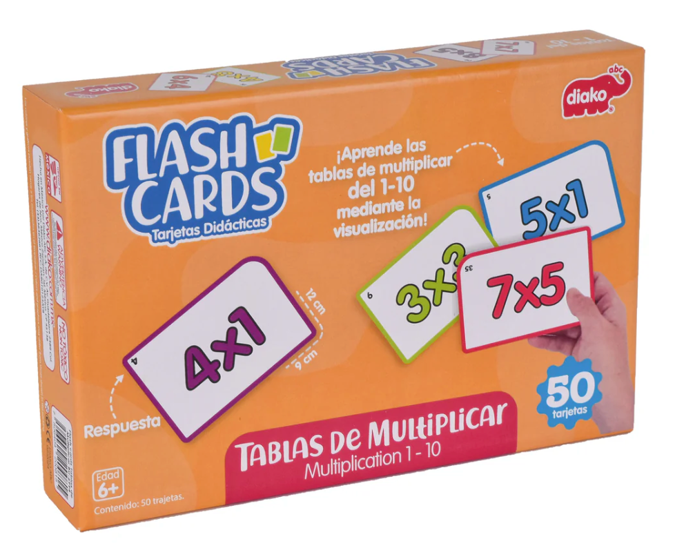 Flash Cards Tablas De Multiplicar BRUPA