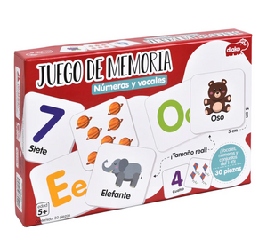 Juego De Memoria Numeros Y Vocales BRUPA