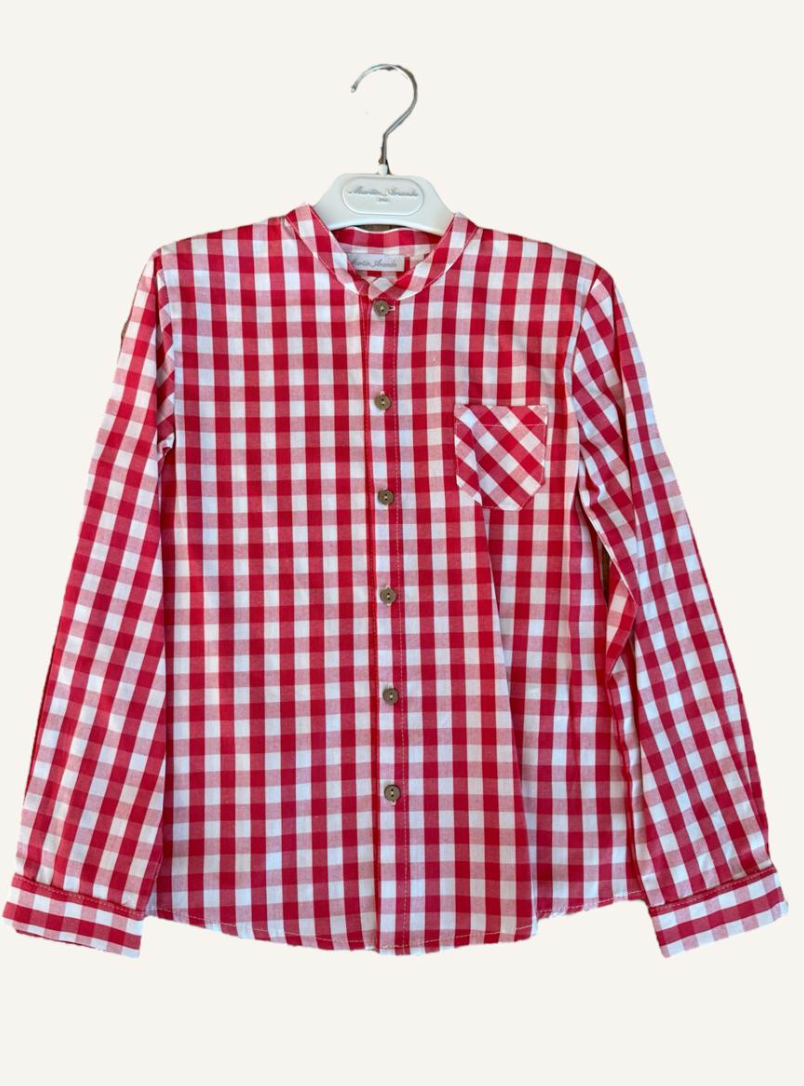 Camisa Cuadritos Roja ALINA