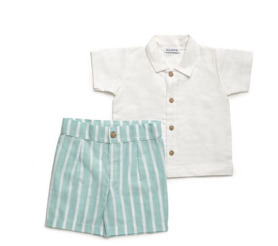 Conjunto Camisa Niño Pantalon Rayado ALINA
