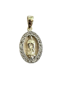 Medalla Oval Mini De Virgen Guadalupe Con Marco De Cz