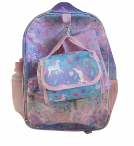 Set Mochila, Lochera y Botella Unicornio TOC SOFI