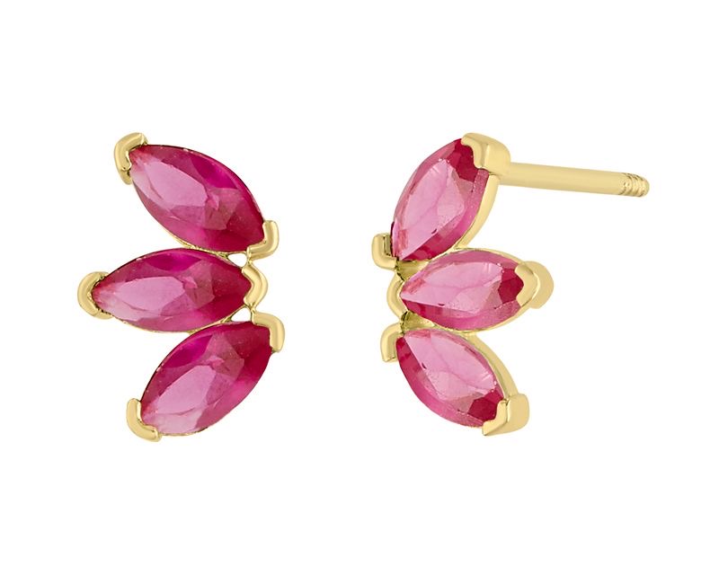 Broquel Triple Marquise Rubi ENTRE JOYAS