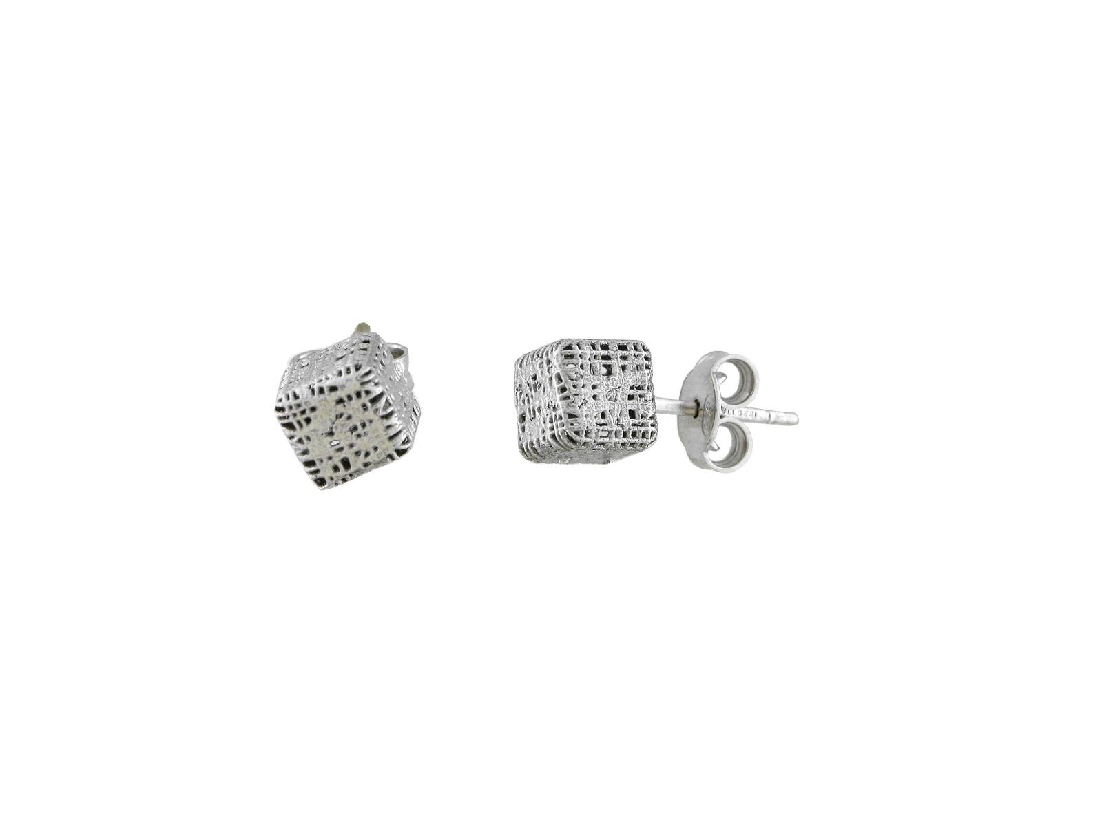 Arete Cubo Plata ENTRE JOYAS