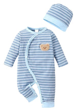 Cargar imagen en el visor de la galería, Mono Bebe Rayas Azul CHIKY NYNO