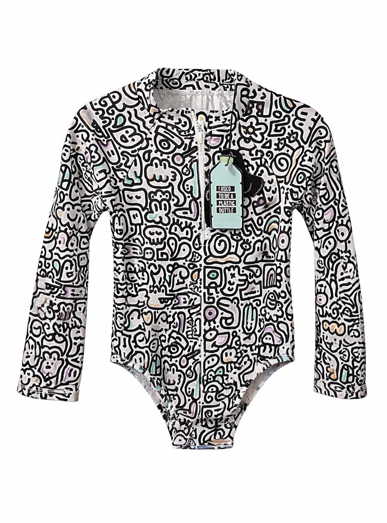 Zipper Swimwear Doodle Doodle