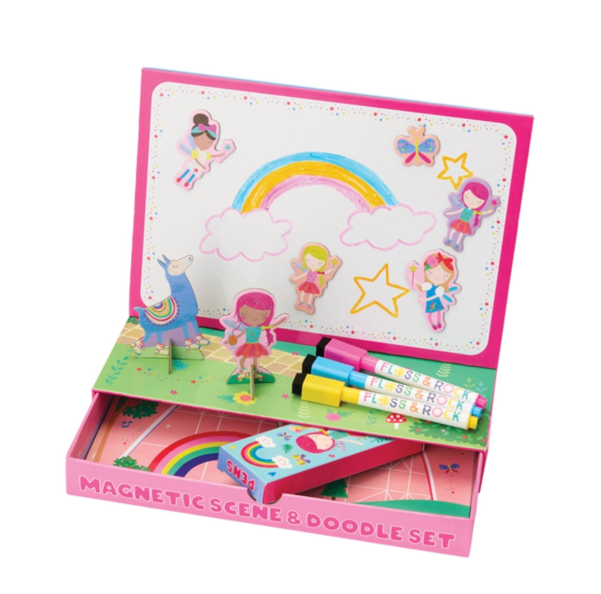 Escena Magnetica y juego de Garabatos- Hada Arcoiris