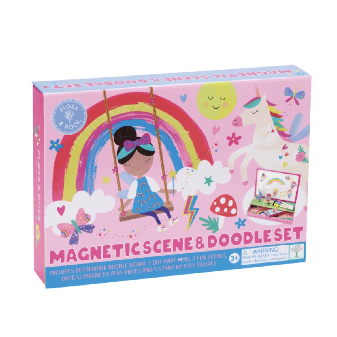 Escena Magnetica y juego de Garabatos- Hada Arcoiris